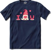 I Love You | Valentijn - Valentijnsdag - Cadeau - Kado - T-Shirt - Unisex - Navy Blue - Maat M