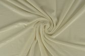 35 meter stretch fluweel - Gebroken wit - 93% polyester - 7% elastaan