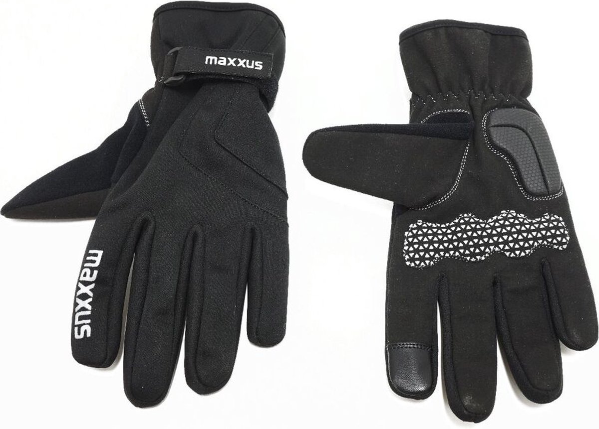Maxxus Handschoenen windbrekend met tactiele index zwart grijs L