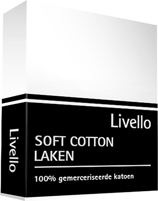 Livello Drap de lit Soft Coton Blanc 160x270