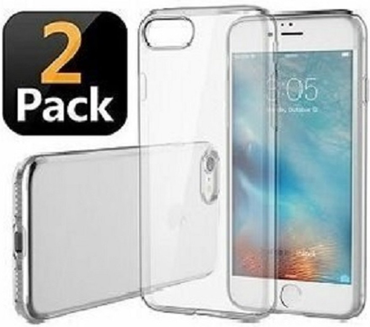 iPhone 7 Hoesje TPU Siliconen Transparant 2x