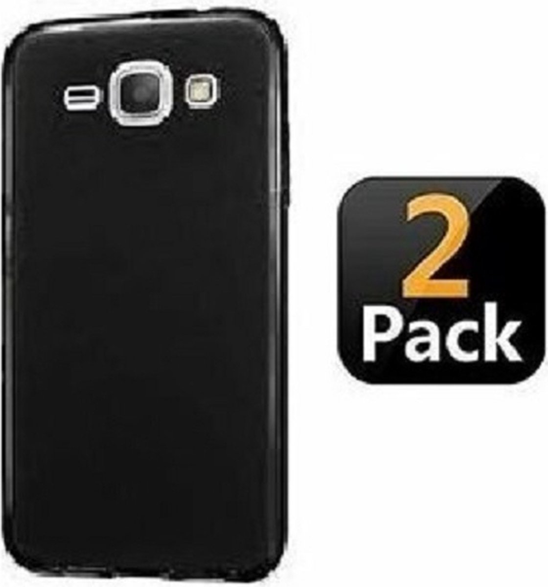 Samsung J2 2016 Hoesje TPU Siliconen Zwart 2x