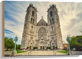 Hout - De Kathedraalbasiliek van het Heilig Hart, New Jersey - 75x50 cm - 9 mm dik - Foto op Hout (Met Ophangsysteem)