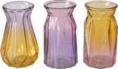 Boltze Home Vaas Shady glas 2-kleurig lila/oranje H15cm Dia9cm