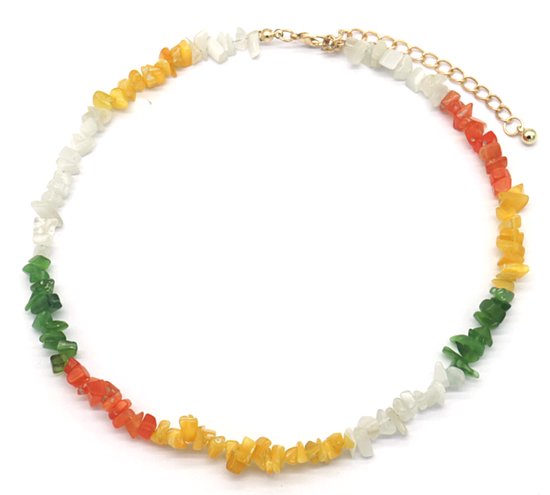 Ketting met Steentjes - Lengte 40-47 cm - Multicolor