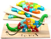 Puzzel voor kinderen - 4 stuks - Hout - 1 tot 4 jaar - Klein formaat - Milieuvriendelijk - Kindvriendelijk