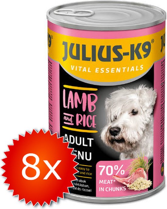 Julius-K9 - Hondenvoer - - Natvoer - Adult - Lamb rice 8 x | bol.com