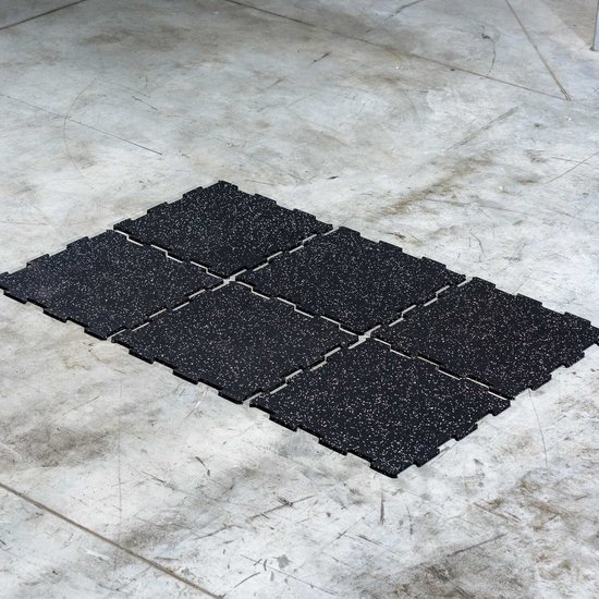 Fitness Puzzelmat MOSAIC GREY Rubber Mat Hoge kwaliteit 9 Stuks