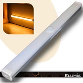 Lampe LED Elumia® avec détecteur de mouvement 50 cm - Wit chaud (3000K) - Siècle des Lumières LED avec 36 LED - Aluminium - Magnétique - Batterie rechargeable par USB - Confirmation facile