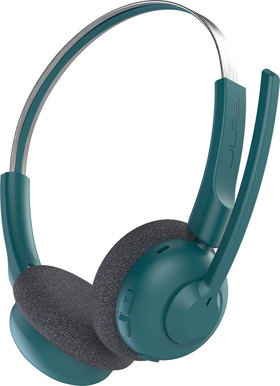 JLab Go Work Pop Headset met Microfoon - Draadloze Headset Bluetooth - Noise Cancelling Microfoon - 50 Uur Speeltijd - Groen