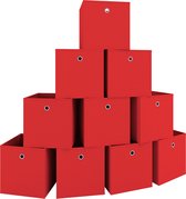 VCM Set van 10 vouwbare box stoffen box vouwen plank box opslag boxen Set van 10 vouwbare box stoffen box vouwen plank box opslag boxen