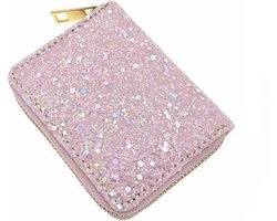 Roze Meisjes Portemonnee - Grote glitters Lichtroze