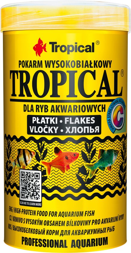 Foto: Tropical vlokvoer basis tropisch 250 ml visvoer