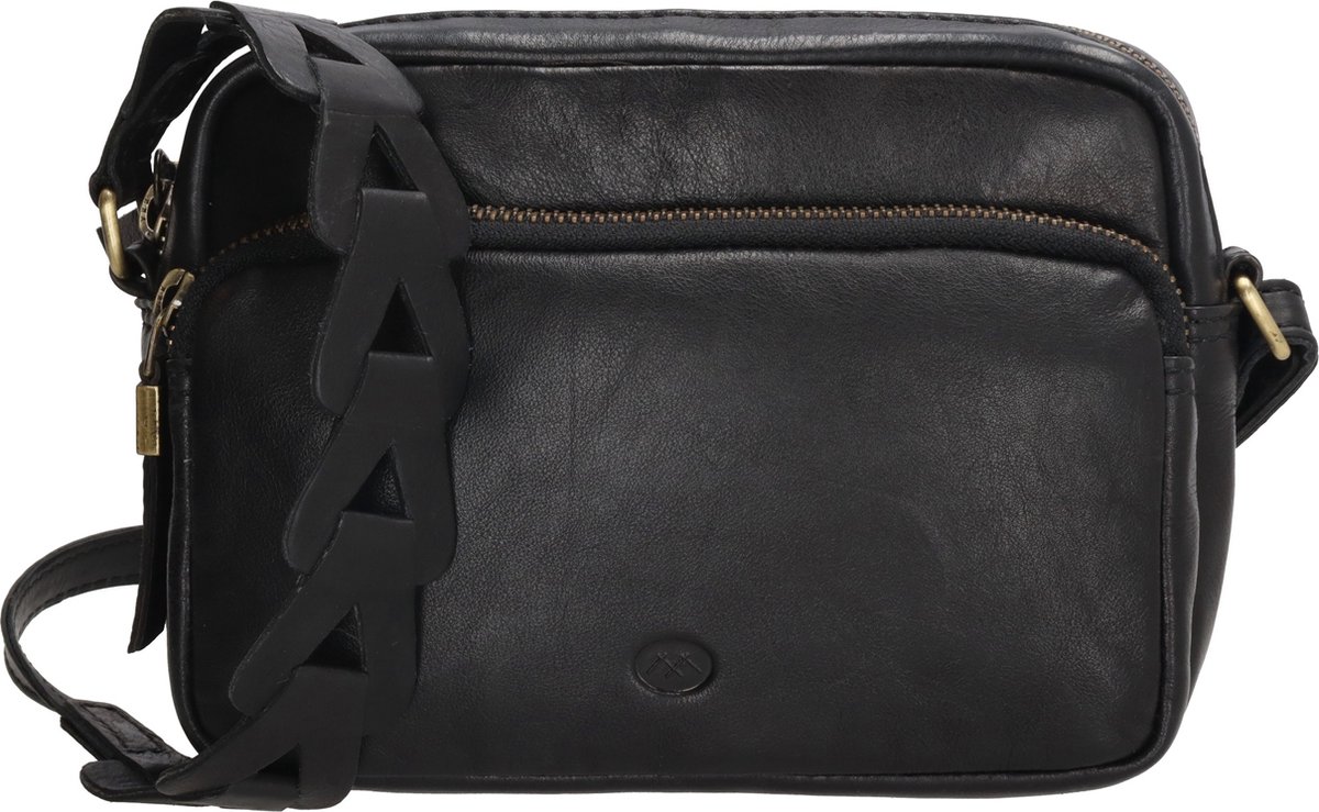 Hide & Stitches Daydreamer Crossbody Schoudertas - Leren Dames Tas - Zwart
