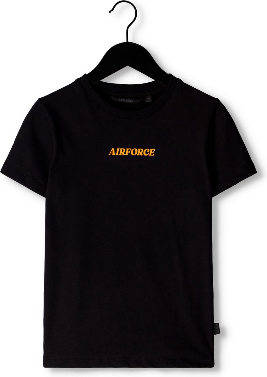 Airforce The Sky Was Never The Polo's & T-shirts Jongens - Polo shirt - Zwart - Maat 140