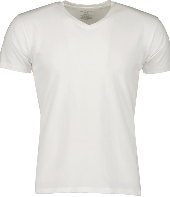 Jac Hensen T-shirt V-hals - Slim Fit - Wit - 3XL Grote Maten