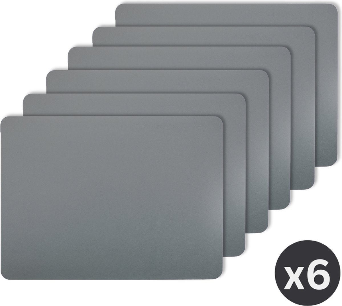 Placemat TOGO - kunststof - SET/6 - grijs - 33x45cm