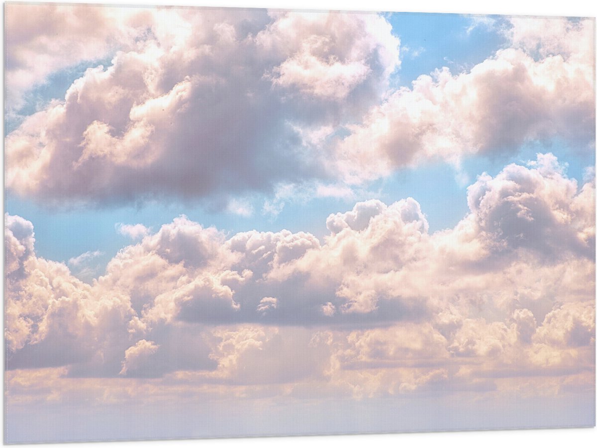 Vlag - Sluierbewolking op Zonnige Dag - 100x75 cm Foto op Polyester Vlag