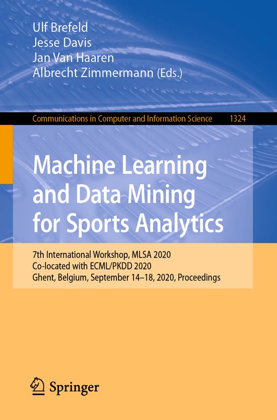 Machine Learning and Data Mining for Sports Analytics - cover