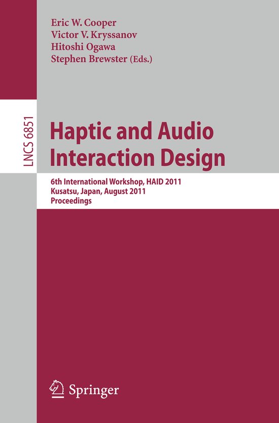 Haptic and Audio Interaction Design - cover
