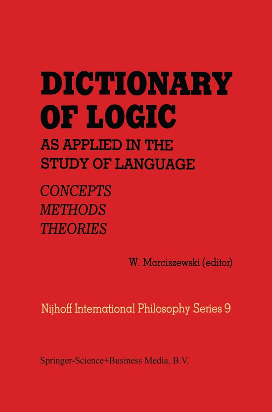 Melbourne International Philosophy Series9- Dictionary of Lo ... - cover
