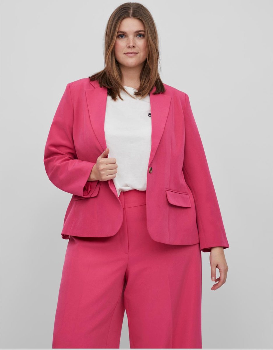 EVOKED VILA VIIVY L/S FITTED BLAZER/CUR Dames Blazer - Maat 48