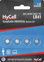 HyCell 1516-0025, Batterie à usage unique, LR41, Alcaline, 1,5 V, 4 pièce(s), Argent