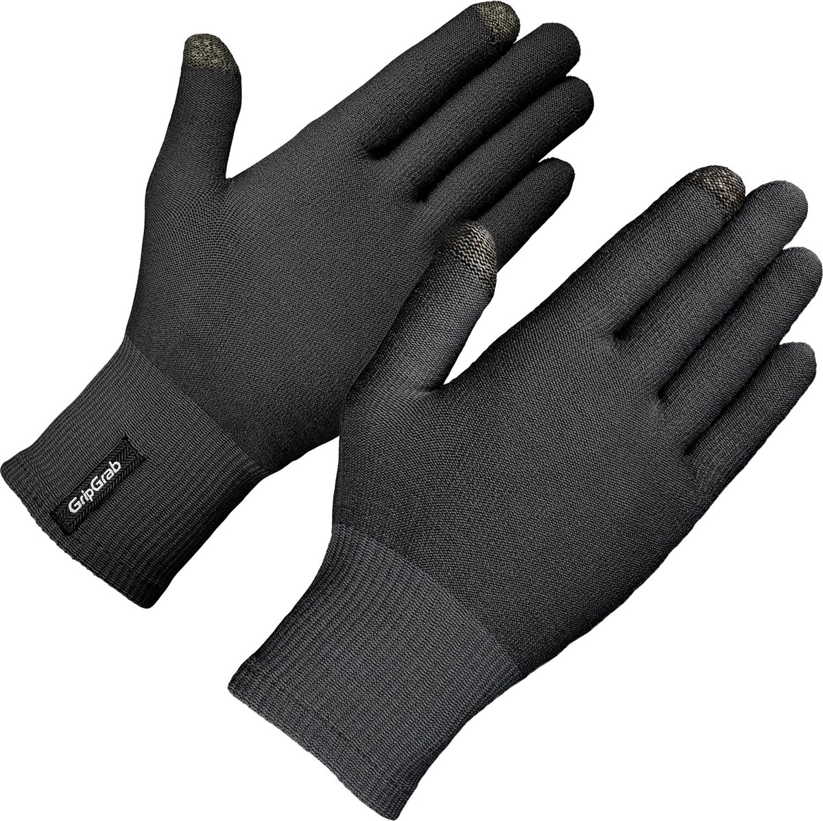 GripGrab - Merino Wool Liner Handschoenen Fiets Onderhandschoenen Touchscreen Fietshandschoenen met Merinowol - Zwart - Unisex - Maat M/L