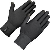 GripGrab - Merino Wool Thermische Winter Liner Handschoenen Touchscreen - Zwart - Unisex - Maat M/L