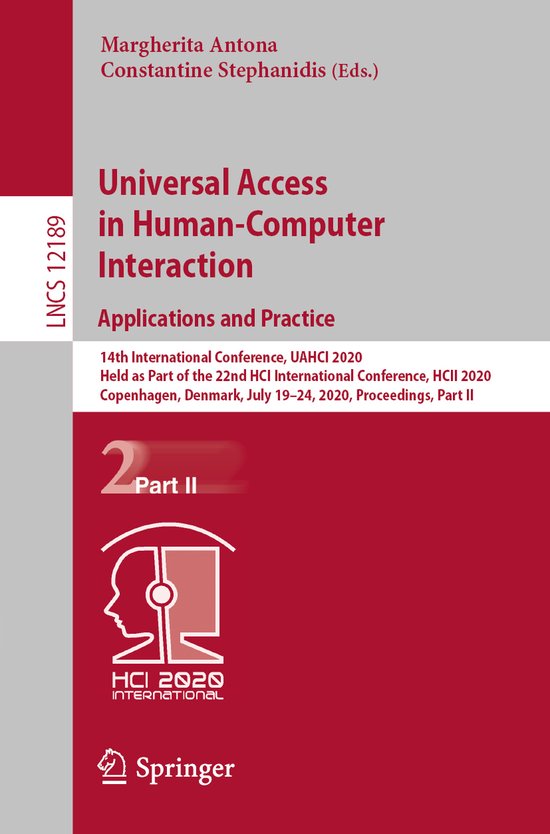 Universal Access in Human Computer Interaction Applications  ... - cover
