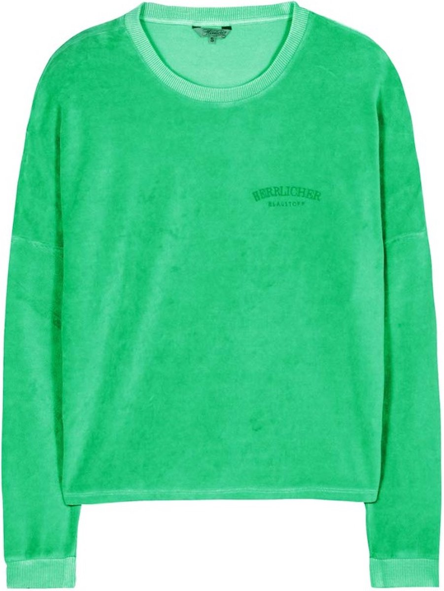 Groene velours sweater Smila - Herrlicher - Maat M