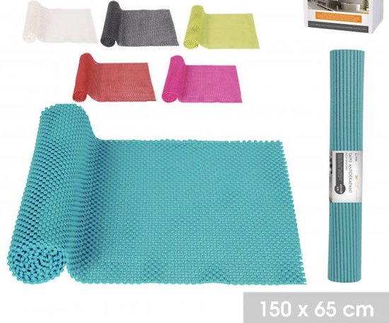Zindoo Antislipmat, transparant, lademat met ruitpatroon, kastfolie, op maat te snijden, beschermer voor lade, rek in de koelkast, bescherming tegen krassen en vocht, 50 x 500 cm