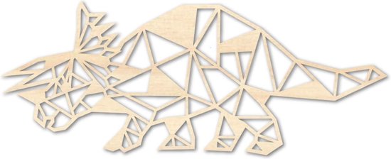 Houten Dierenkop - Triceratops - Groot, Populieren triplex