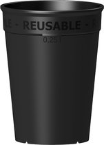 Reusable koffiebeker zwart (zonder deksel)