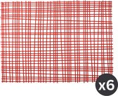 Placemat GRILL, SET/6, 30x45cm, rood