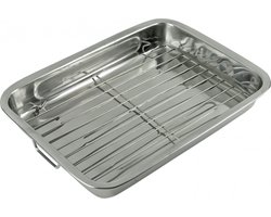 Kinghoff 1378 - Braadblik, Bakplaat met Grill Rooster - 40 x 29.5 x 5.5 cm