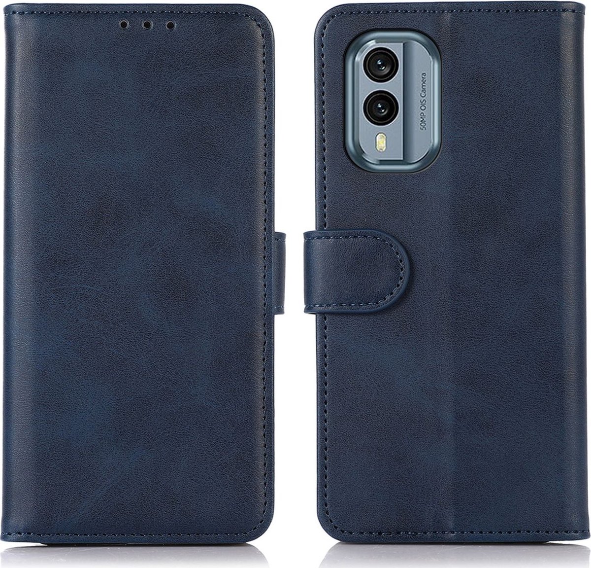 Mobigear Telefoonhoesje geschikt voor Nokia X30 Hoesje | Mobigear Wallet Bookcase Portemonnee | Pasjeshouder voor 3 Pasjes | Telefoonhoesje voor Pinpas / OV Kaart / Rijbewijs - Blauw