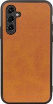Mobigear Excellent Backcover Case - Convient pour Samsung Galaxy A14 4G - Étui pour téléphone portable - Marron