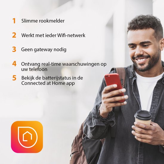 Smartwares FSM-12601 - Slimme Rookmelder Smart - Wifi - Met app - Brandmelder