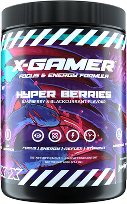XGamer XTubz Hyper Berries 600g (60 servings) gaming energy