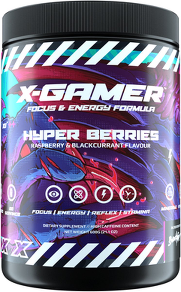 X-Gamer Hyper Berries Flavour Energy Drink - 60 Serving
