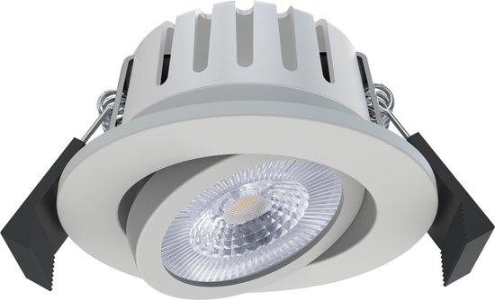 Ledvion LED Inbouwspot, Wit, 5W, IP65, CCT, COB, Ø75mm, Dimbaar, Badkamer Inbouwspot, Plafond Inbouwspot, Dimbare LED Lamp, 5 Jaar Garantie