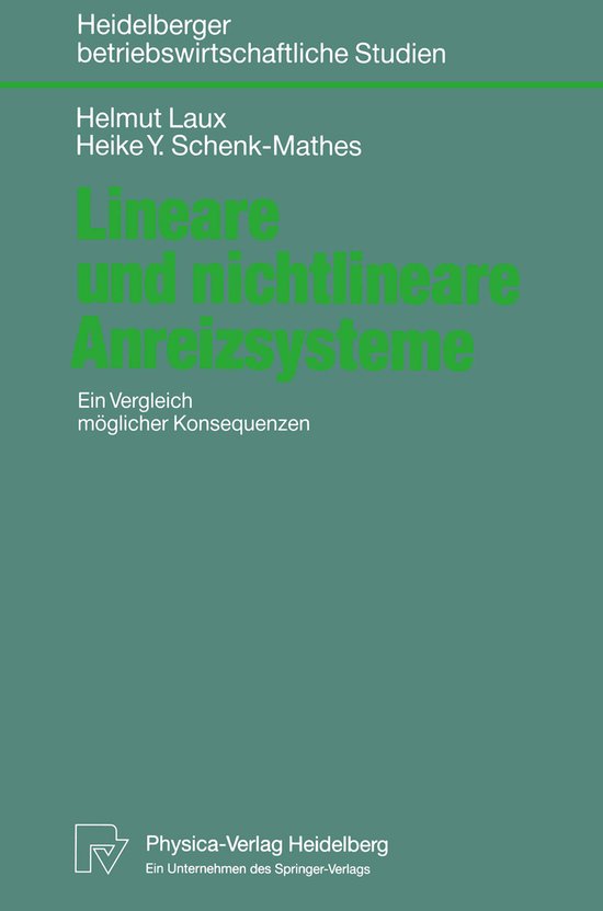 Lineare und nichtlineare Anreizsysteme - cover