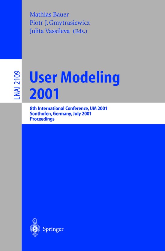 User Modeling 2001 - cover