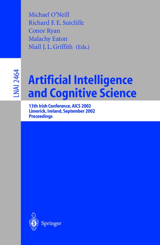 Artificial Intelligence and Cognitive Science | 9783540441847 | Oliver ...