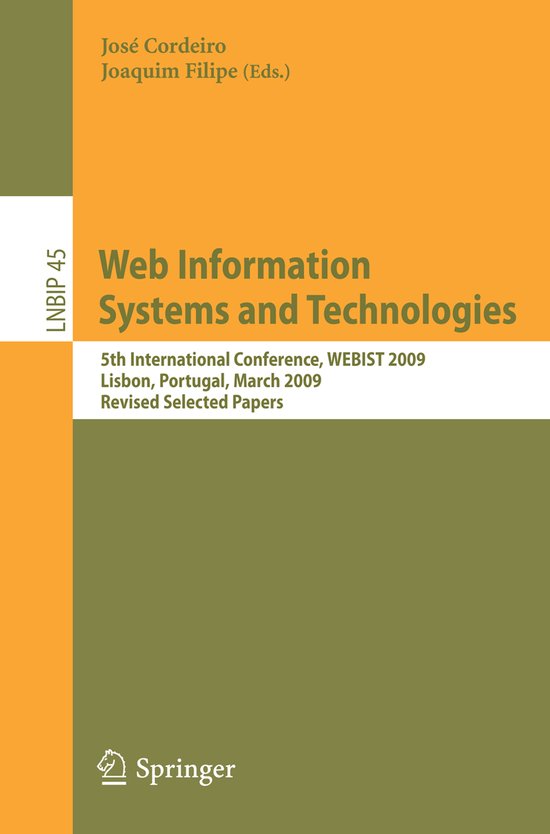 Web Information Systems and Technologies - cover