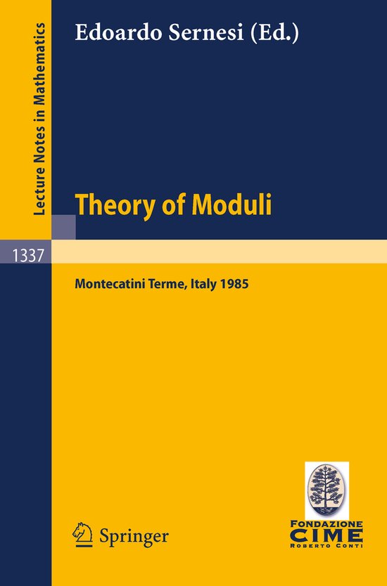Theory of Moduli | 9783540500803 | Edoardo Sernesi | Boeken | bol
