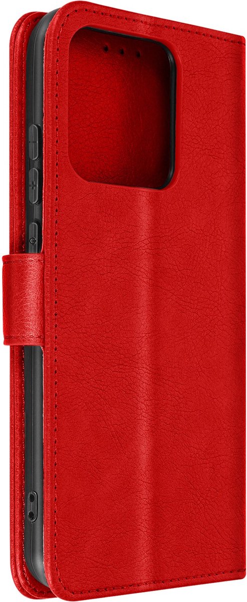 Geschikt voor Xiaomi Redmi 10A Bookcover Video Support Functie rood