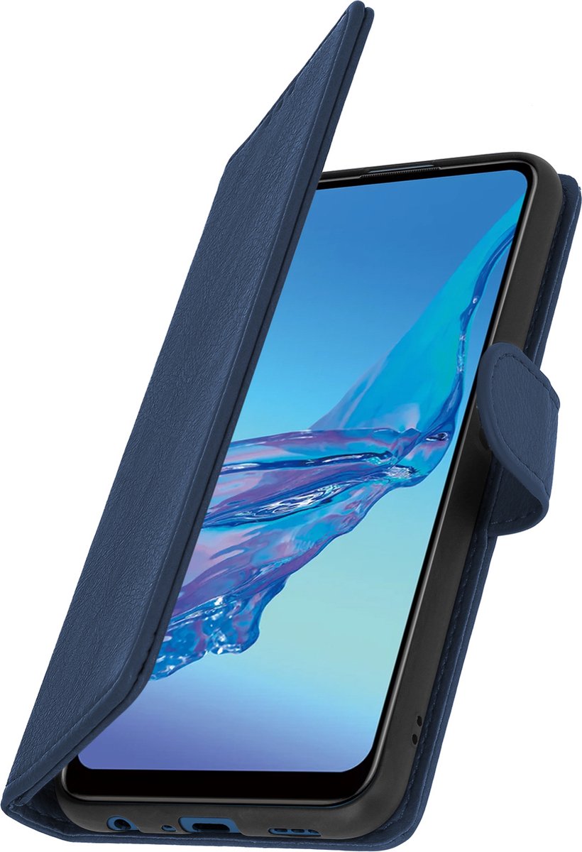 Geschikt voor Oppo A53/A53s Bookcover Video Support Functie Donker blauw