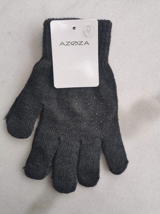 Gants avec strass noir femme